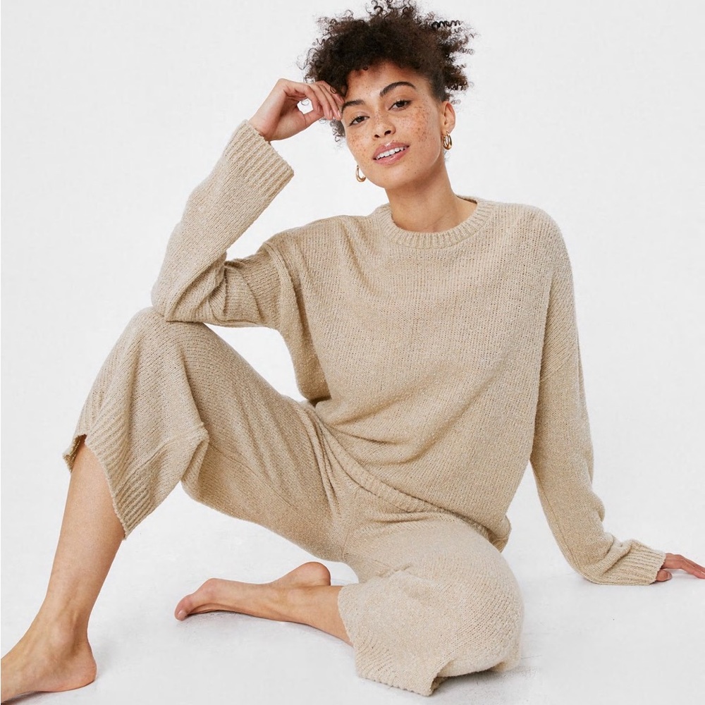 NastyGal Cream Sweater Set